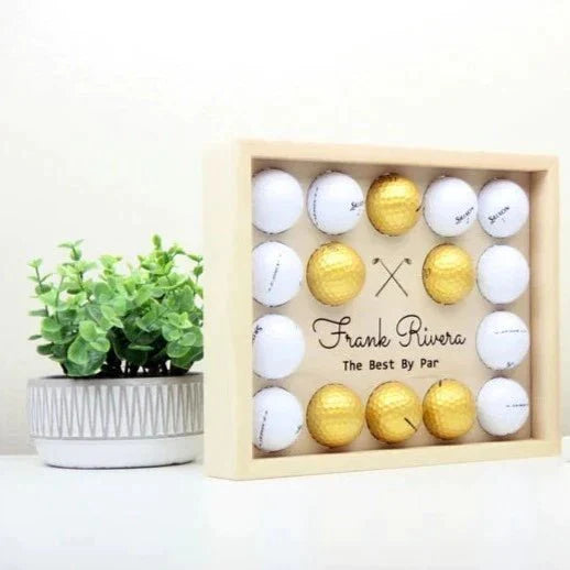 Custom Golf Ball Display Frame - Golf - GroomsDay