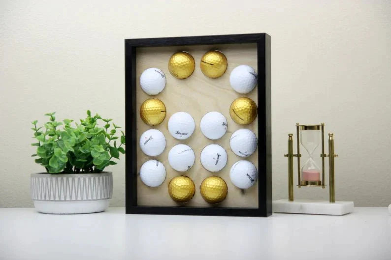 Custom Golf Ball Display Frame - Golf - GroomsDay