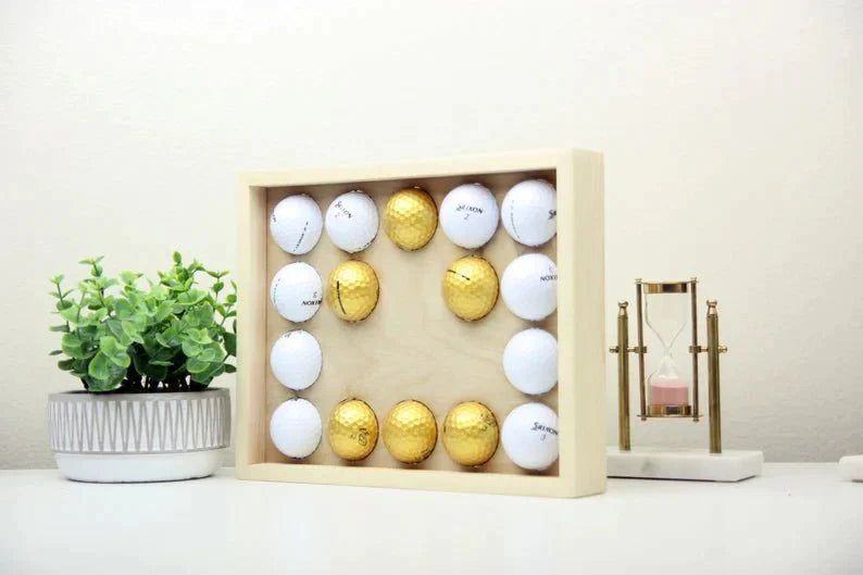Custom Golf Ball Display Frame - Golf - GroomsDay