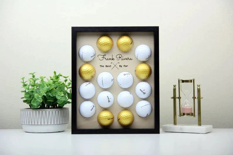 Custom Golf Ball Display Frame - Golf - GroomsDay