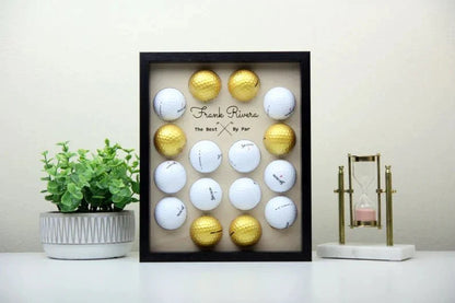 Custom Golf Ball Display Frame - Golf - GroomsDay