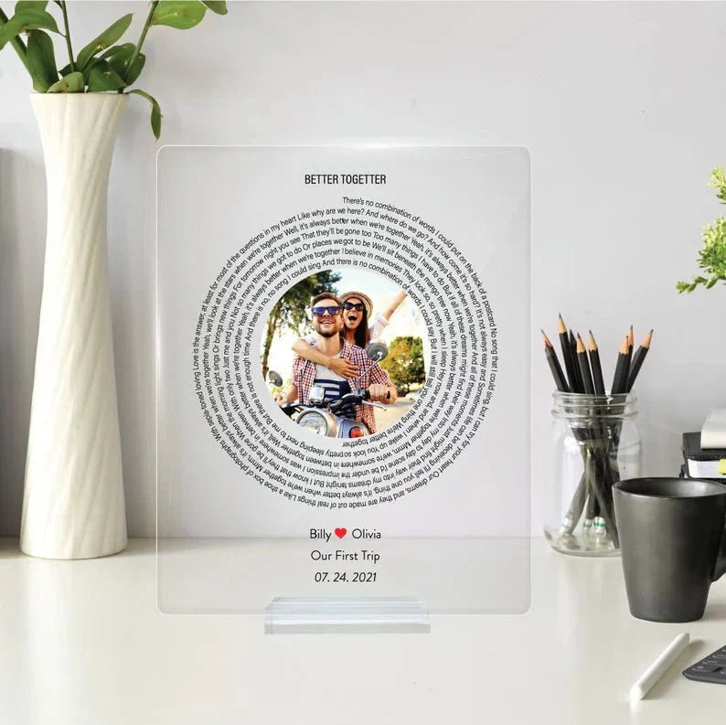 Personalized Love Song Plaque - Anniversary - GroomsDay
