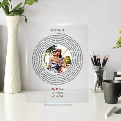 Personalized Love Song Plaque - Anniversary - GroomsDay