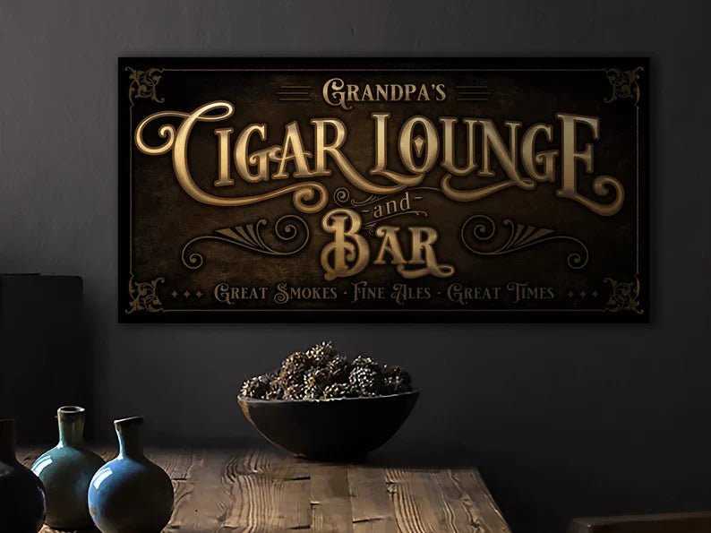 Cigar Lounge Bar Sign