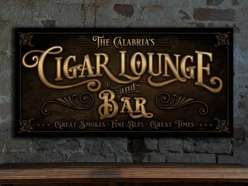 Cigar Lounge Bar Sign