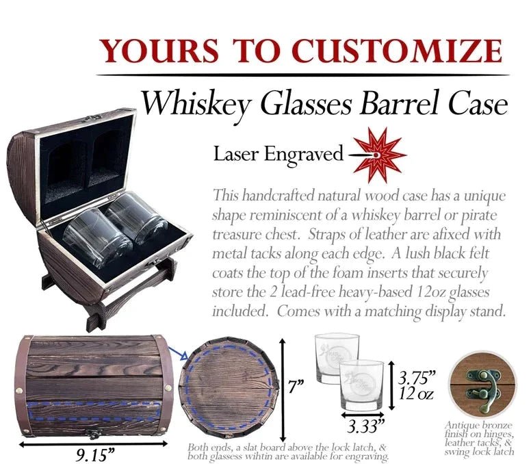 Personalized Whiskey Glass Box Set