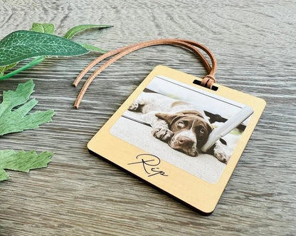 Unique Personalized Photo Luggage Tags Customized Travel Gifts Gifts for Men by Groovy Guy