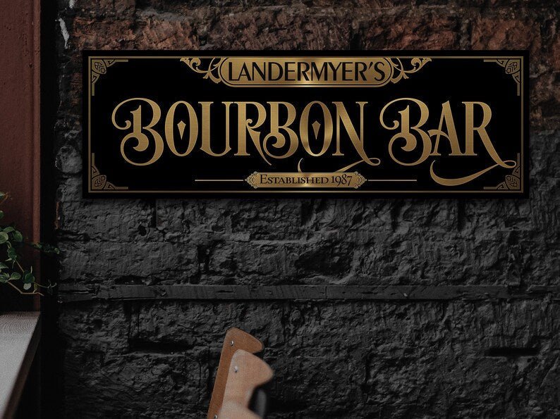 Bourbon Bar Sign