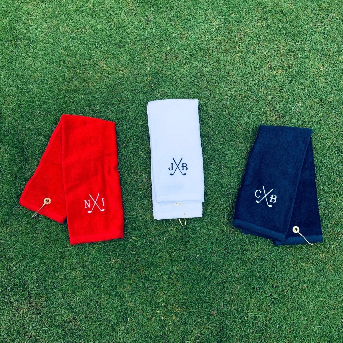 Monogrammed Golf Towel - Golf Towel - GroomsDay