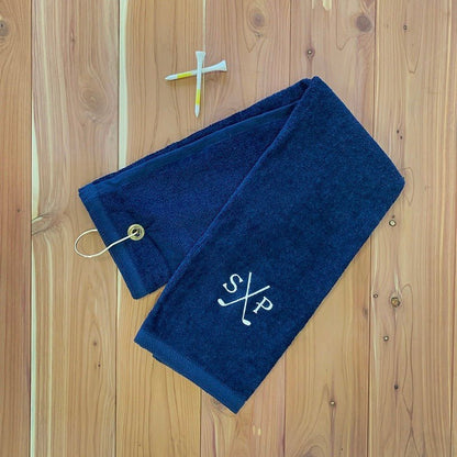 Monogrammed Golf Towel - Golf Towel - GroomsDay