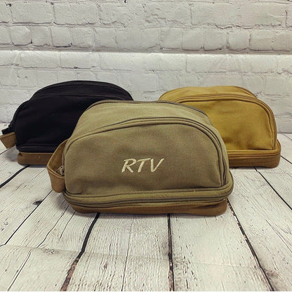 Durable Personalized Canvas Toiletry Bag - Toiletry Bag - GroomsDay