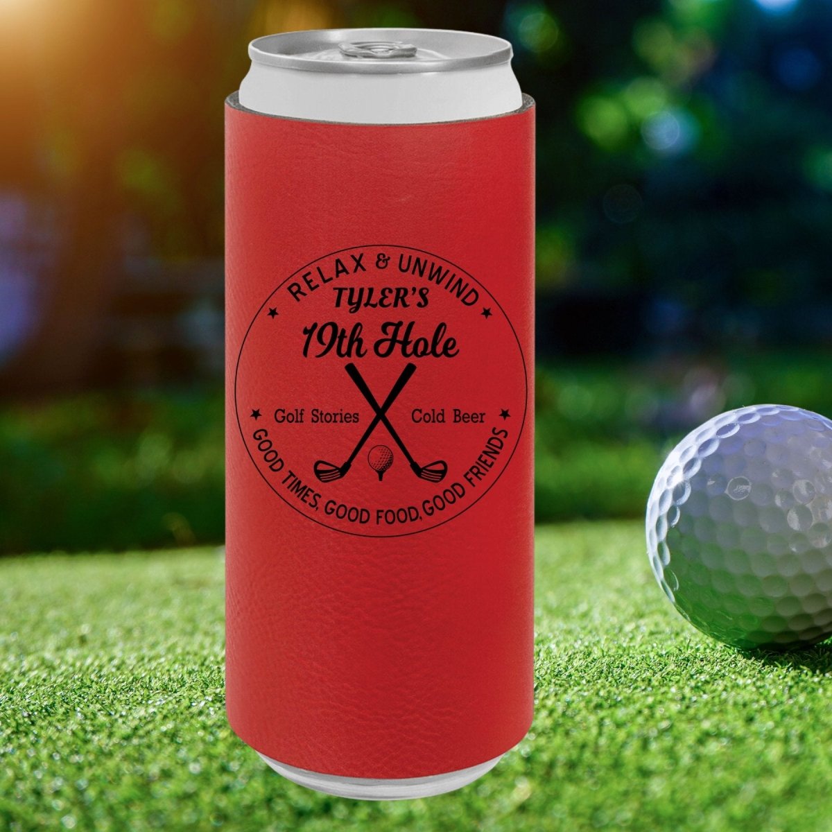 19th Hole Golf Slim Can Cooler - Golf - GroomsDay