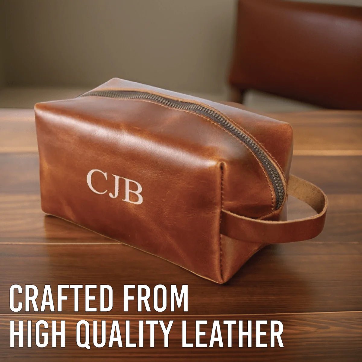 Custom Leather Dopp - Dopp Kit - GroomsDay