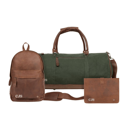 Ultimate Leather Duffel Set - Duffel Bags - GroomsDay