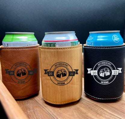 Custom Bachelor Party Can Cooler - Personalized Koozie - GroomsDay