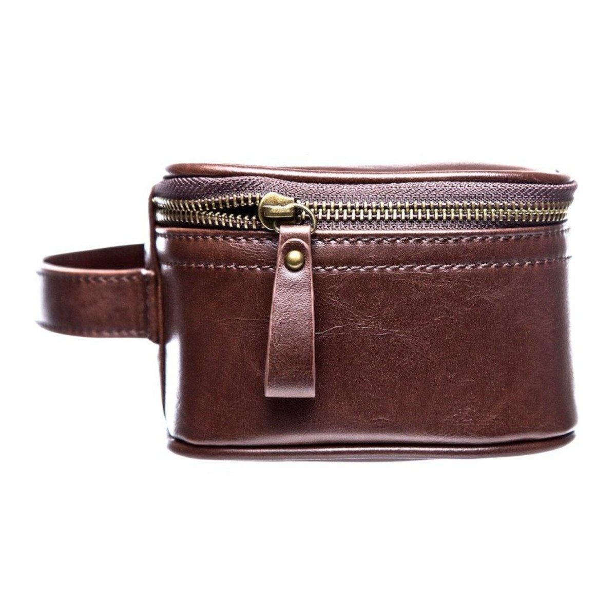 Leather Shaving Bag - Personalized Toiletry Bag - GroomsDay