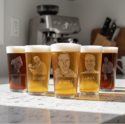 Custom Photo on Pint Glass - Groomsmen Gifts - GroomsDay
