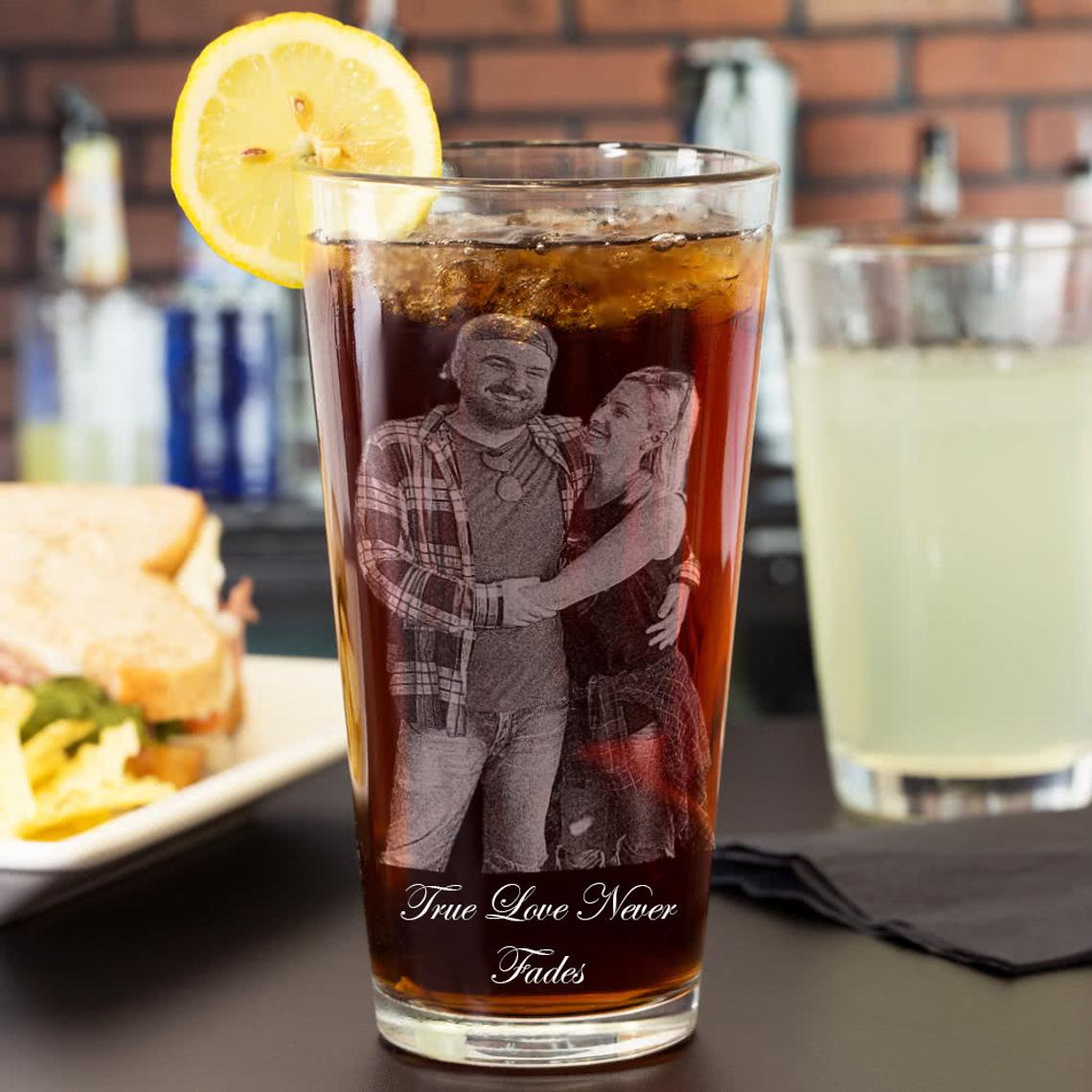 Custom Photo on Pint Glass - Groomsmen Gifts - GroomsDay