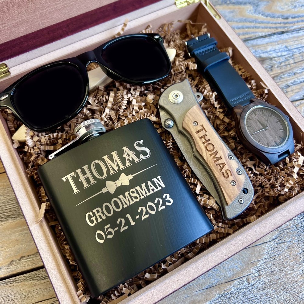 Luxury Groomsmen Gift Box - Cigar - GroomsDay