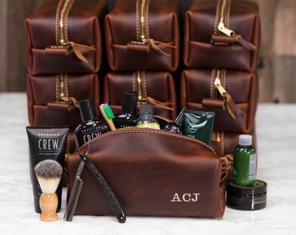 Genuine Leather Travel Marvel - Toiletry Bag - GroomsDay