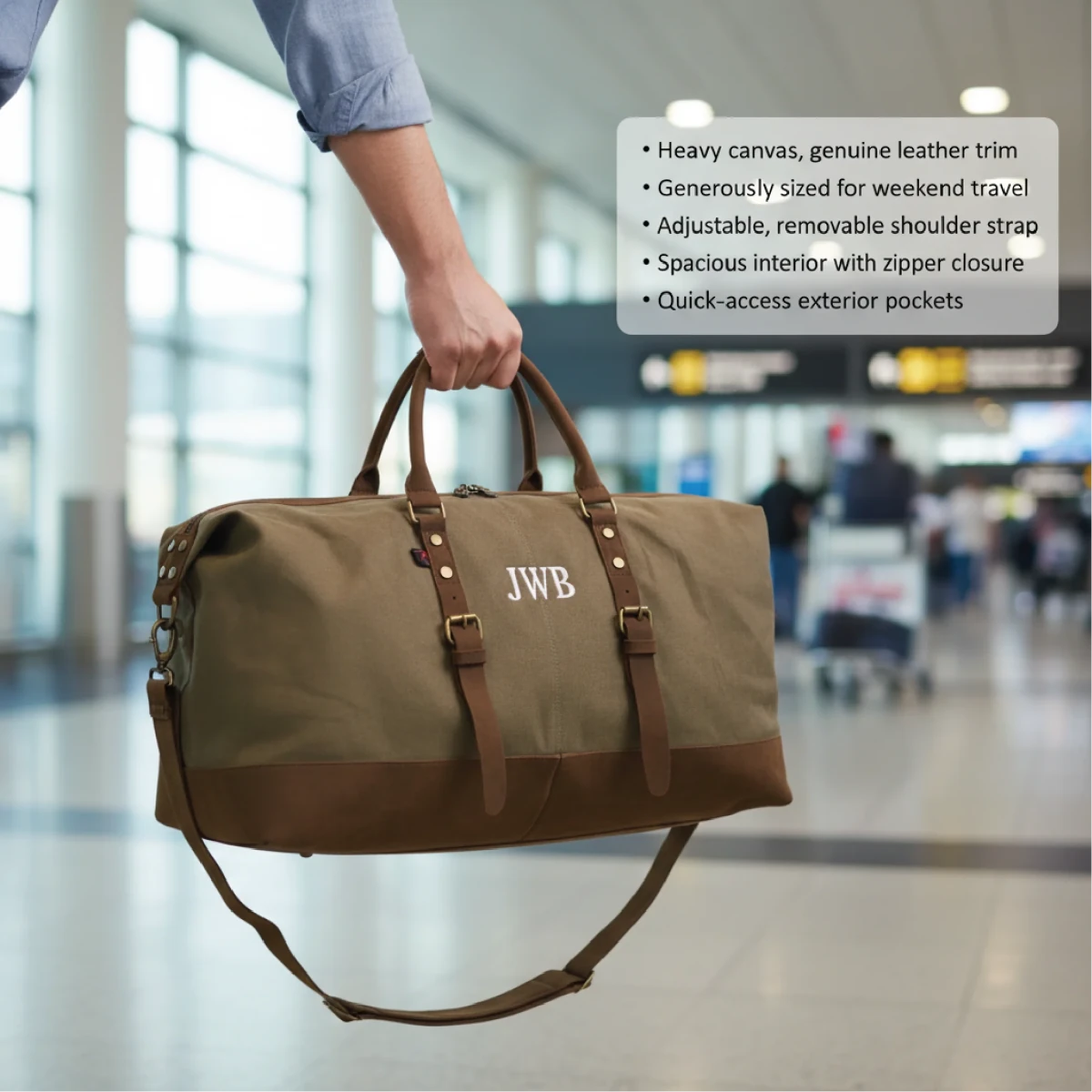 Workhorse Monogrammed Weekender Bag - Duffel Bags - GroomsDay
