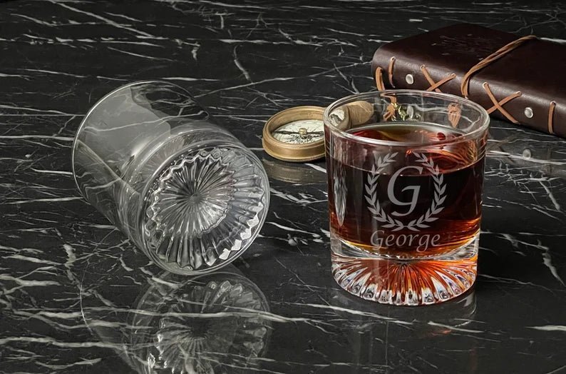 Old Fashioned Round Whiskey Glass - Whiskey - GroomsDay