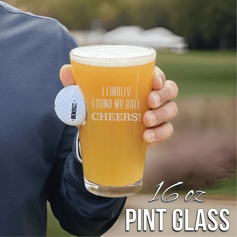 Swing and Sip Golf Ball Pint Glass - Golf - GroomsDay