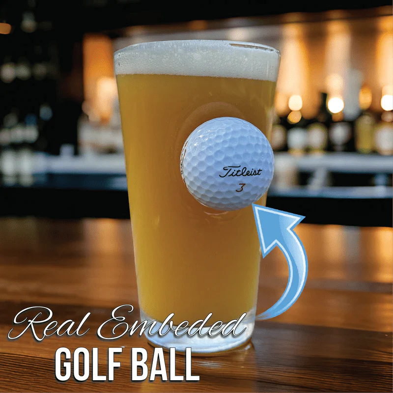 Swing and Sip Golf Ball Pint Glass - Golf - GroomsDay