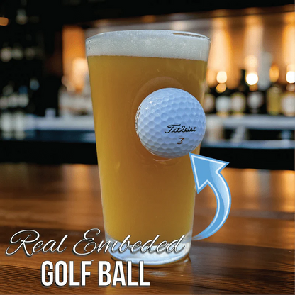 Swing and Sip Golf Ball Pint Glass - Golf - GroomsDay