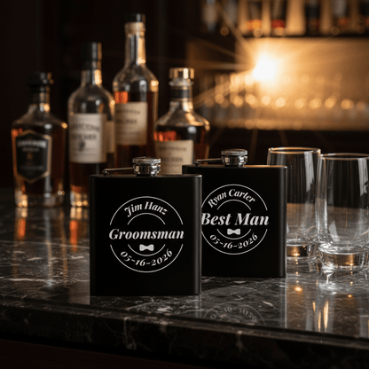 Fine Reserve Grooms Crew Flask - Custom Flasks - GroomsDay