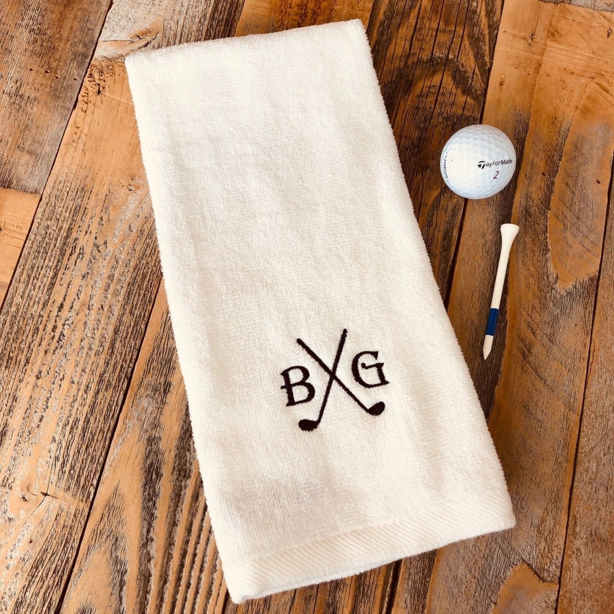 Monogrammed Golf Towel - Golf Towel - GroomsDay