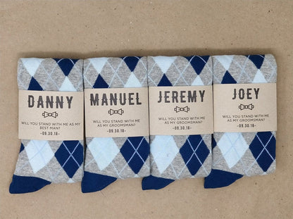 Personalized Groomsmen Proposal Socks - Socks - GroomsDay