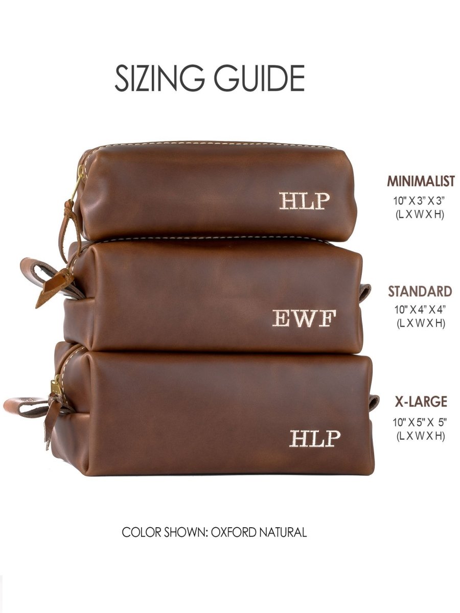 Leather Dopp Kit & Toiletry Bag - Dopp Kit - GroomsDay
