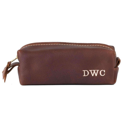 Leather Dopp Kit & Toiletry Bag - Dopp Kit - GroomsDay