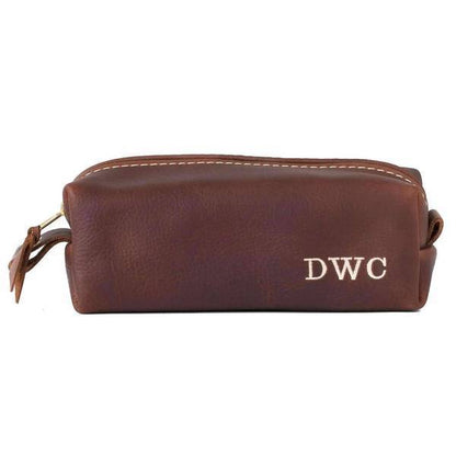Leather Dopp Kit & Toiletry Bag - Dopp Kit - GroomsDay