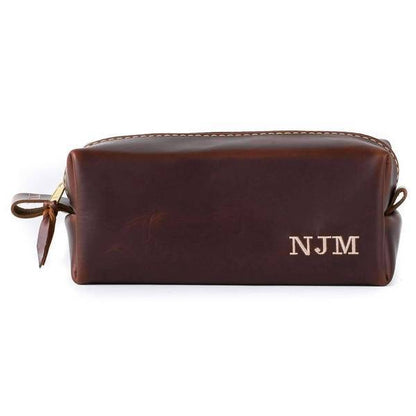 Leather Dopp Kit & Toiletry Bag - Dopp Kit - GroomsDay