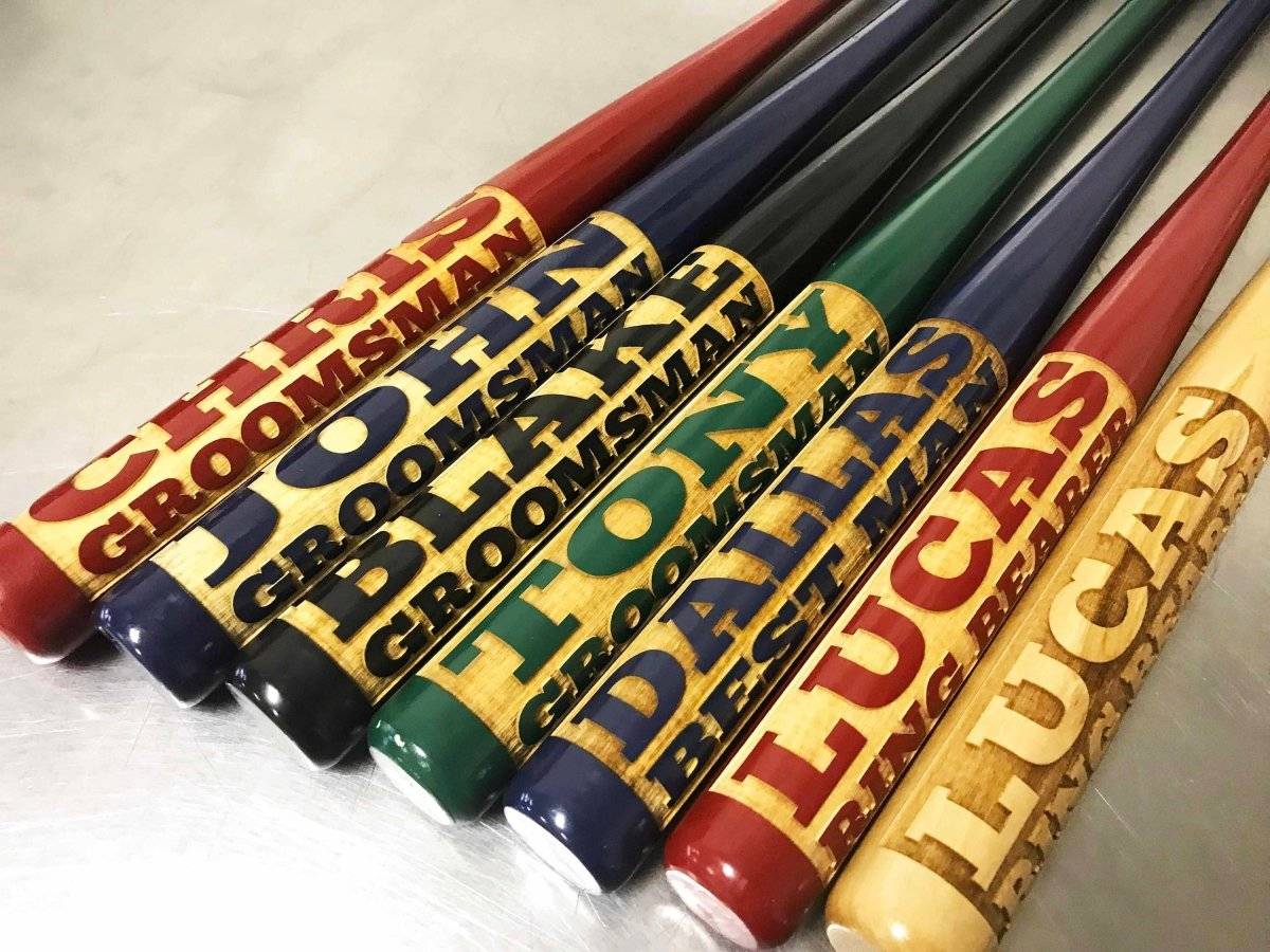 Personalized Mini Bats - Baseball Gear - GroomsDay