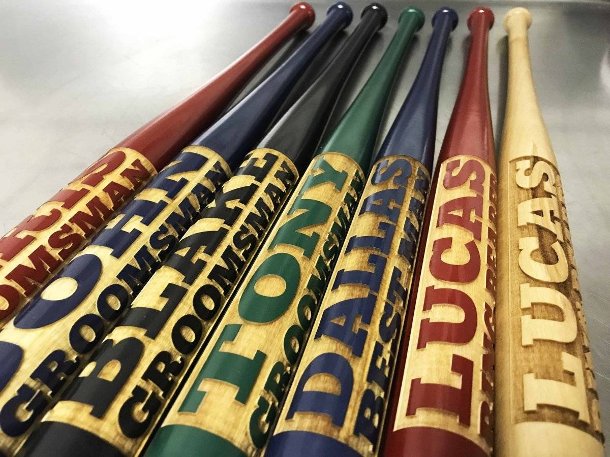 Personalized Mini Bats - Baseball Gear - GroomsDay
