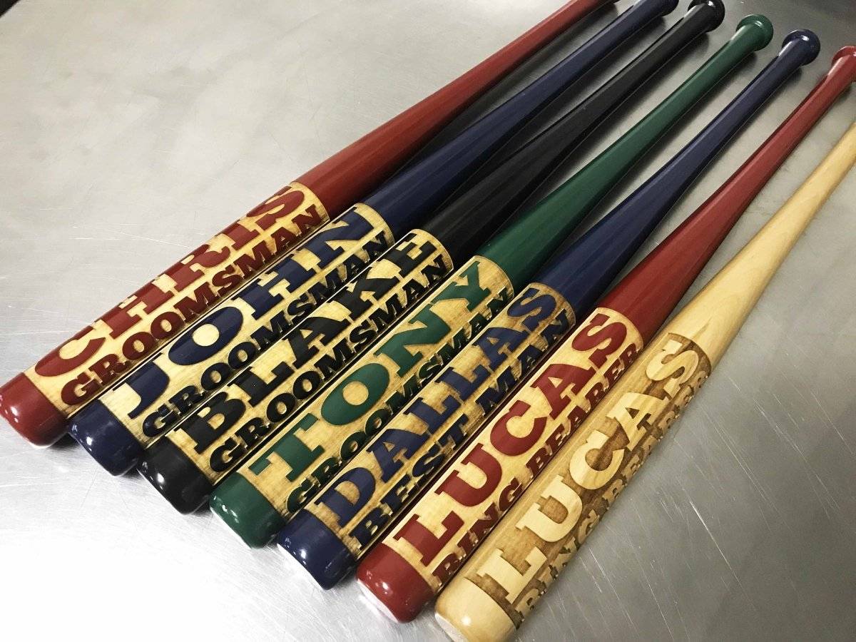 Personalized Mini Bats - Baseball Gear - GroomsDay