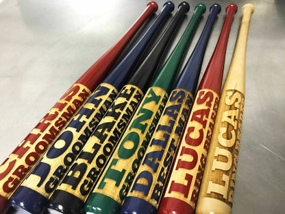 Personalized Mini Bats - Baseball Gear - GroomsDay