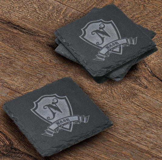 Personalized Slate Coaster - Coasters - GroomsDay