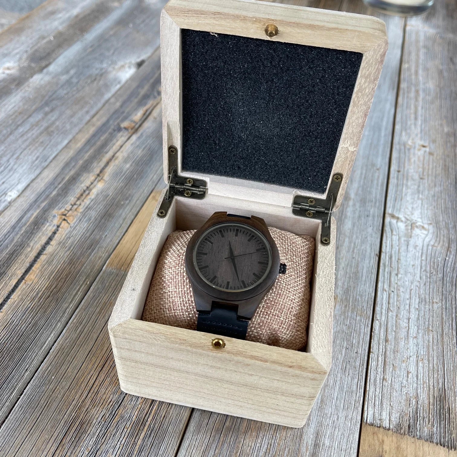 personalized wood watch for men