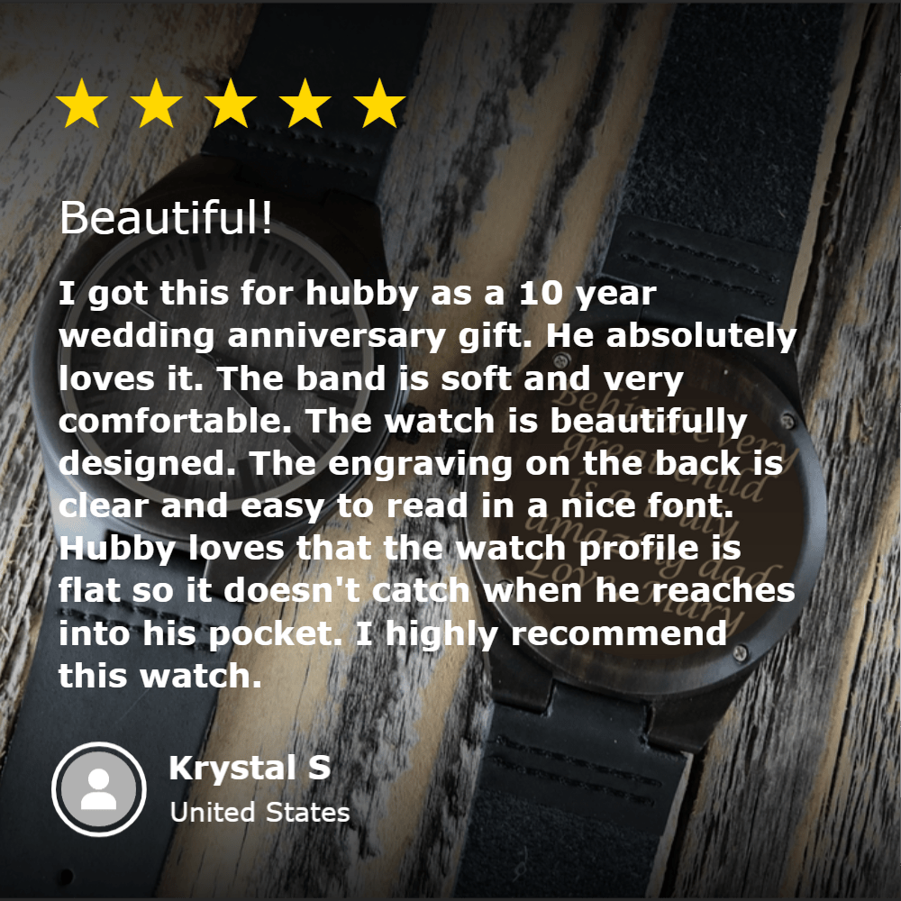 Unique Personalized Personalized Keepsake Wood Watch Customized Watches Gifts for Men by Groovy Guy