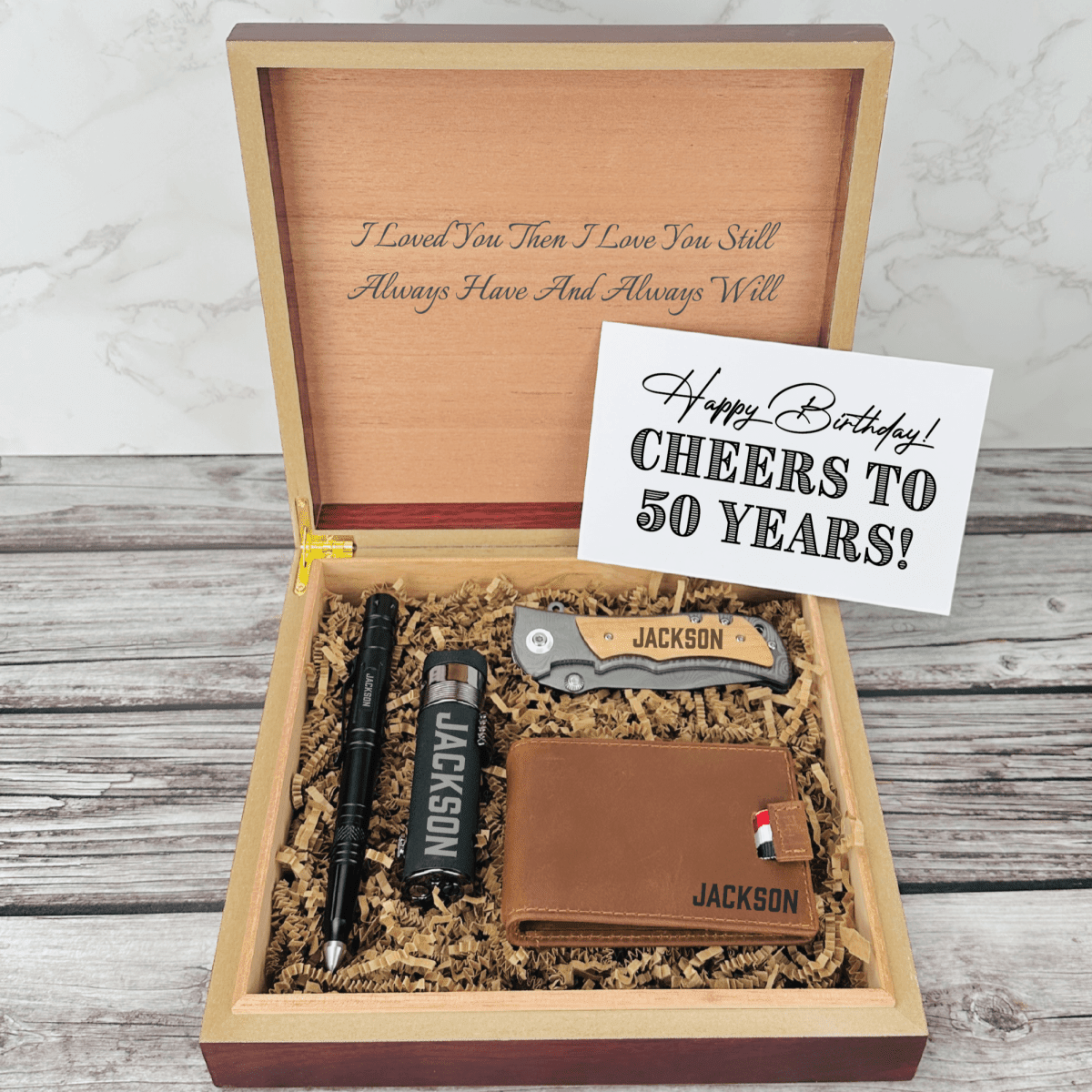 Cheers to 50 Years Gift Set - Birthday - GroomsDay