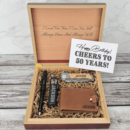 Cheers to 50 Years Gift Set - Birthday - GroomsDay