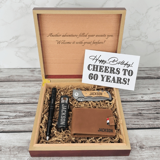 Cheers to 60 Years Gift Set - Birthday - GroomsDay