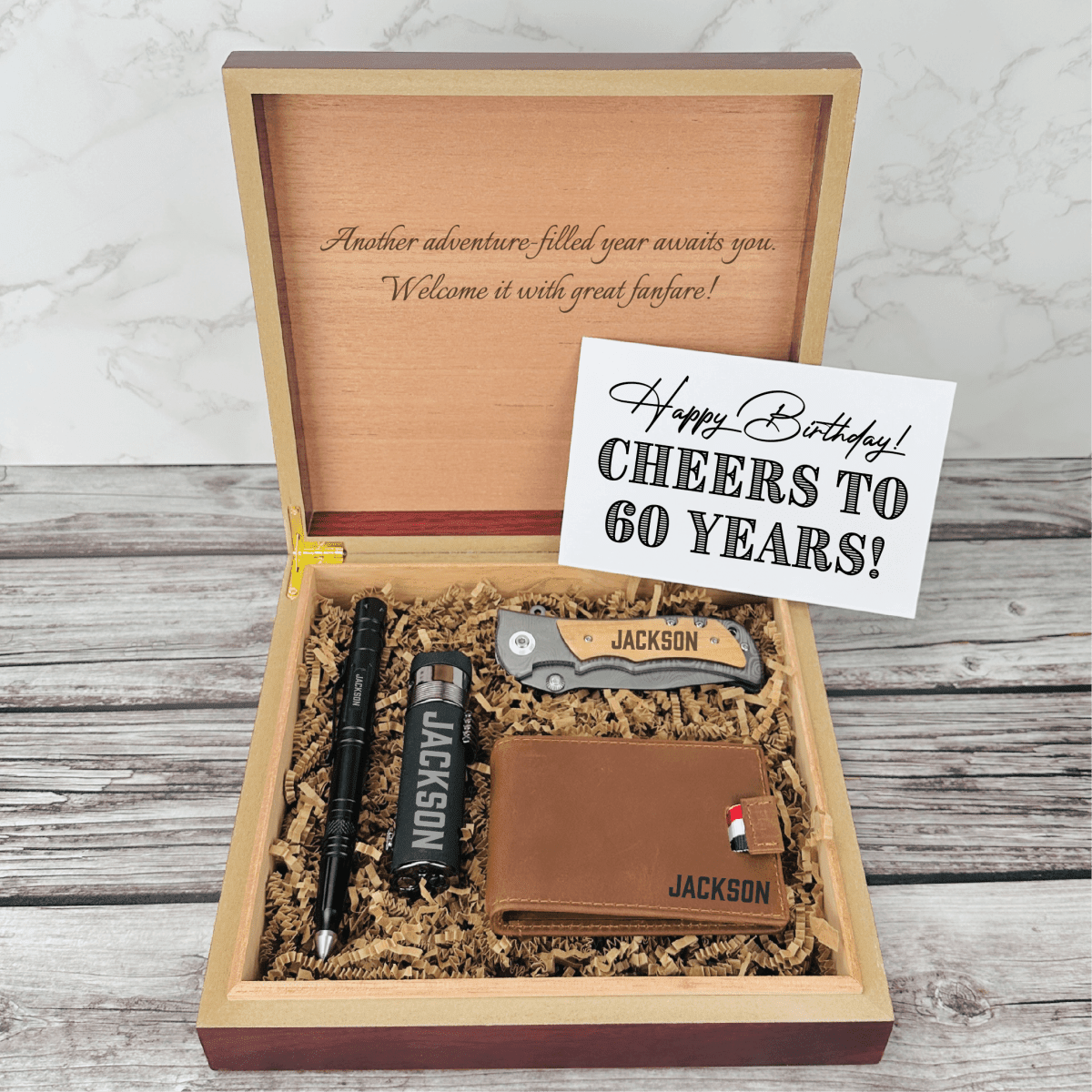 Cheers to 60 Years Gift Set - Birthday - GroomsDay