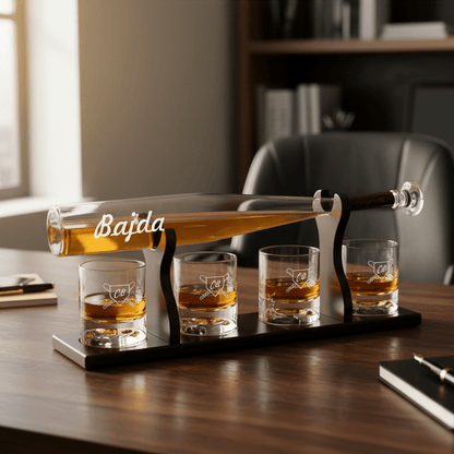 Personalized Baseball Bat Decanter Set - Baseball - GroomsDay