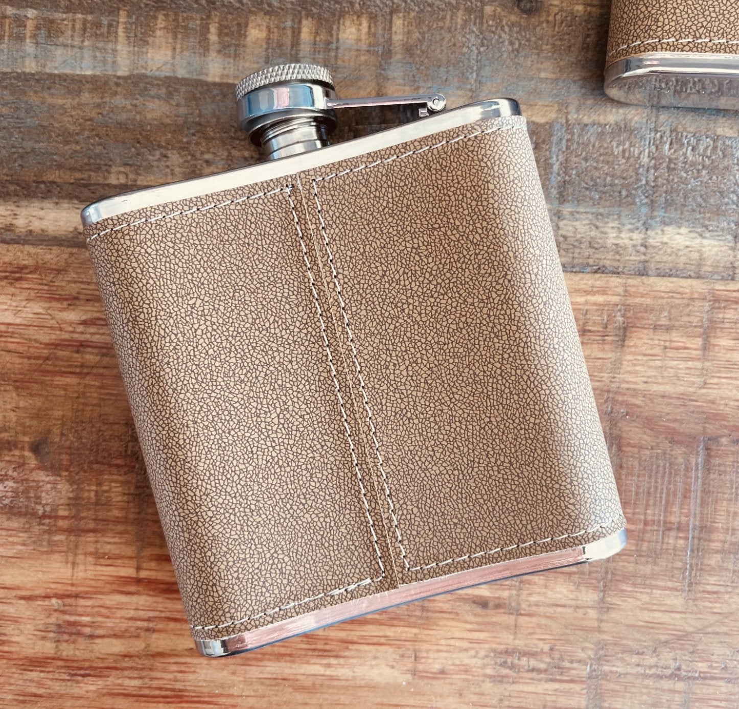 Personalized Leather Flask