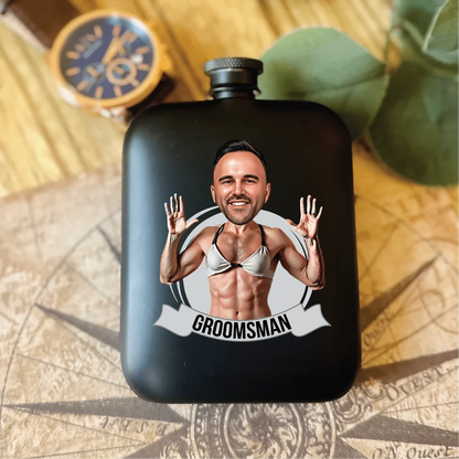 Groomsman Grins Flask